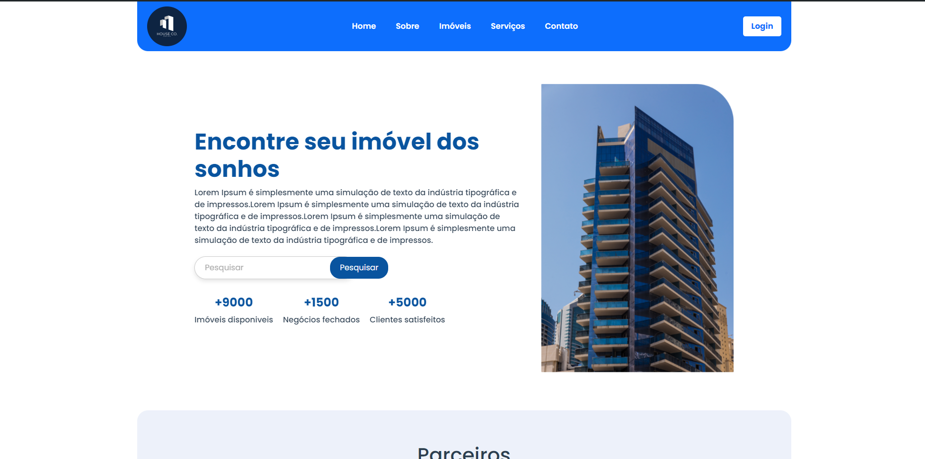 site para imobiliária