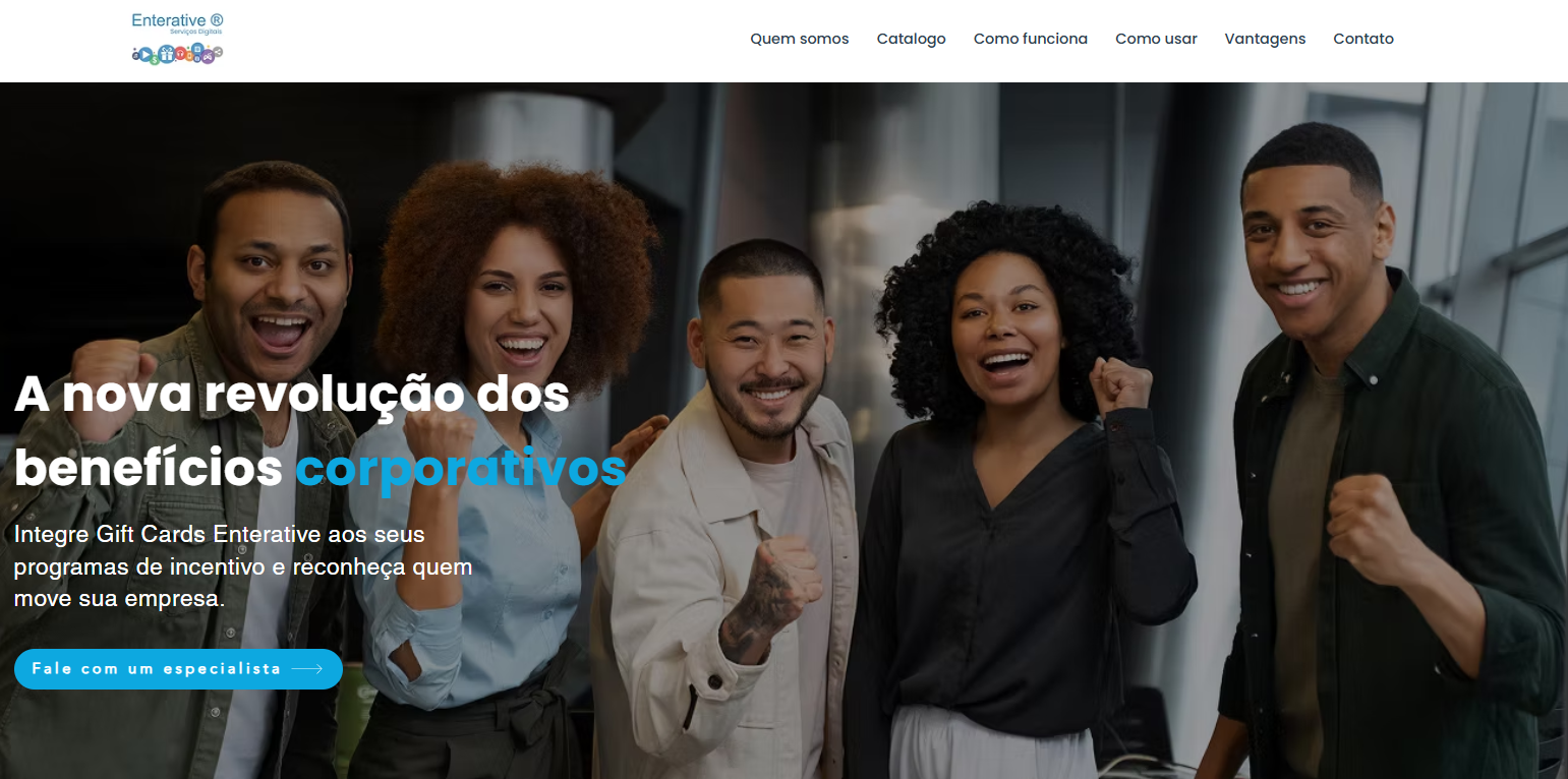 site institucional para empresa de serviços digitais