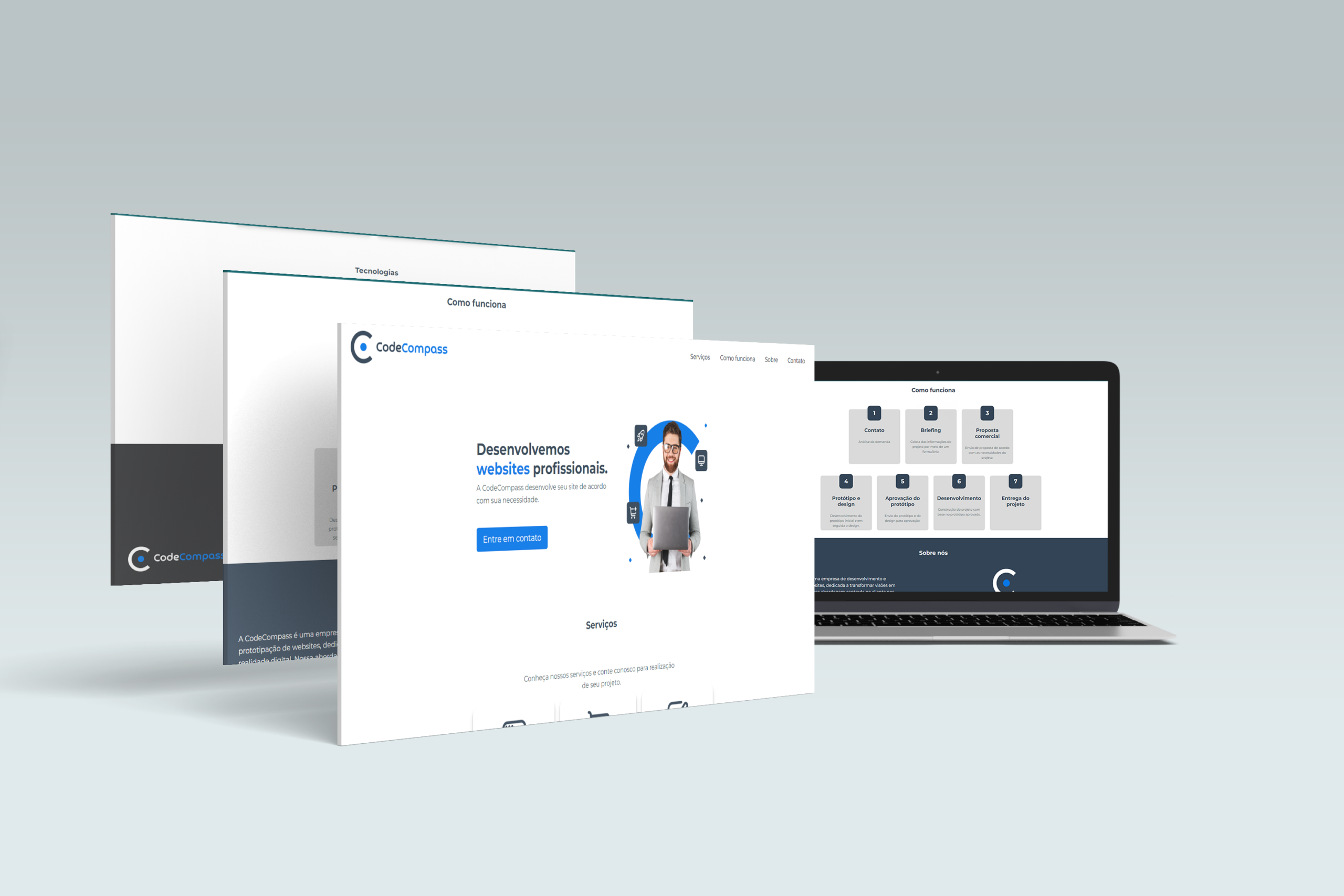 Mockup de site institucional